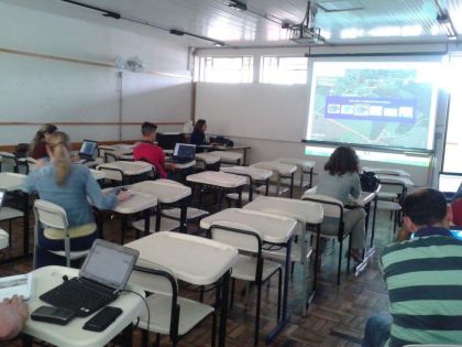 Consórcio Iberê Na tarde do dia 2 de maio o Consórcio Iberê, em parceria com a CASAN, ofereceu o curso de capacitação para elaboração de mapas com a finalidade de localização das...